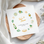 Dat is een meer rustiek Italiaans eten geel groen Servet