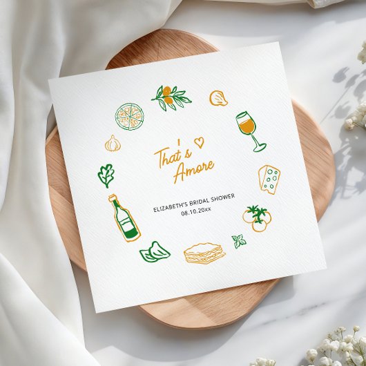 Dat is een meer rustiek Italiaans eten geel groen Servet