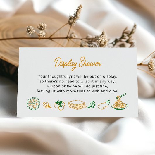 Dat is een meer rustieke Italiaanse Display Shower Informatiekaartje