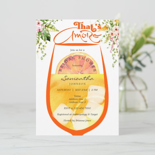 Dat is een meer tropisch Aperol Vrijgezellenfeest Kaart (Staand voorkant)