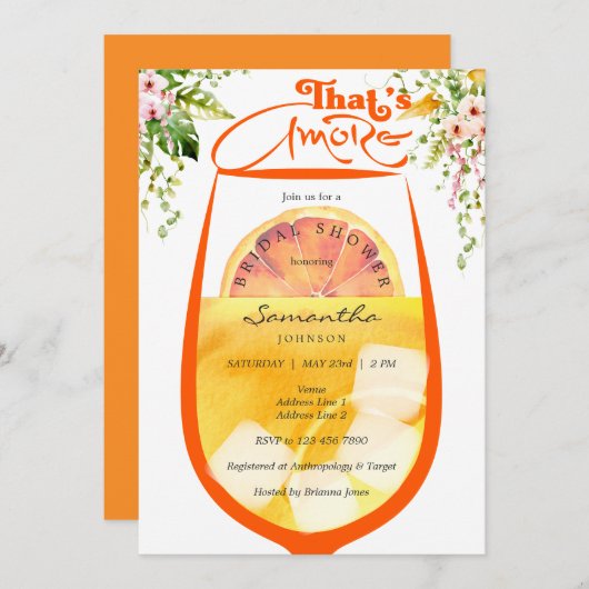 Dat is een meer tropisch Aperol Vrijgezellenfeest Kaart (Voorkant / Achterkant)