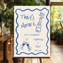 Dat is een meer verlovingsfeest welkomstbord blauw