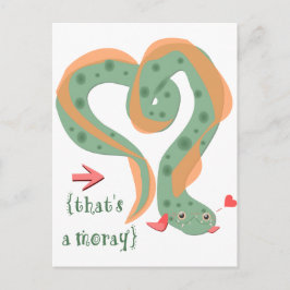 "Dat is een moray" Love Pun Eel Briefkaart