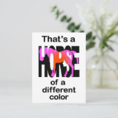 Dat is een paard van een verschillende kleurendruk briefkaart (Staand voorkant)