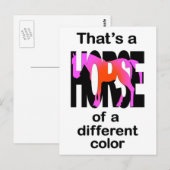 Dat is een paard van een verschillende kleurendruk briefkaart (Voorkant / Achterkant)