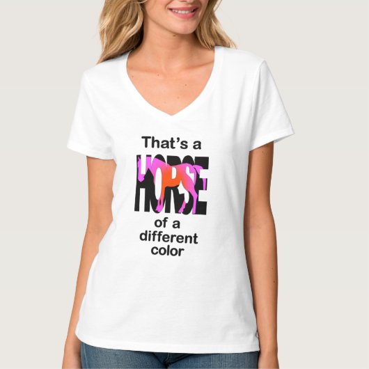 Dat is een paard van een verschillende kleurendruk t-shirt (Voorkant)