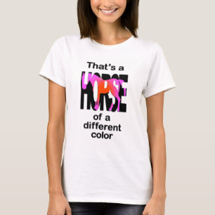 Dat is een paard van een verschillende kleurendruk t-shirt