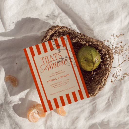 Dat is een rode strepen bruiloft save the date