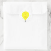 Dat is een slim idee, Yellow Light Bulb stickers (Tas)