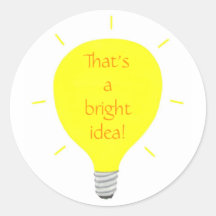 Dat is een slim idee, Yellow Light Bulb stickers