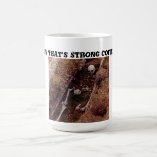 Dat is een sterke koffie! Skeleton Grave Foto Koffiemok