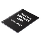 Dat is een verschrikkelijk idee. notitieboek (Linkerzijde)