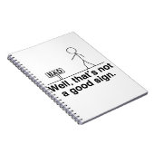 Dat is geen goed teken. notitieboek (Rechterzijde)