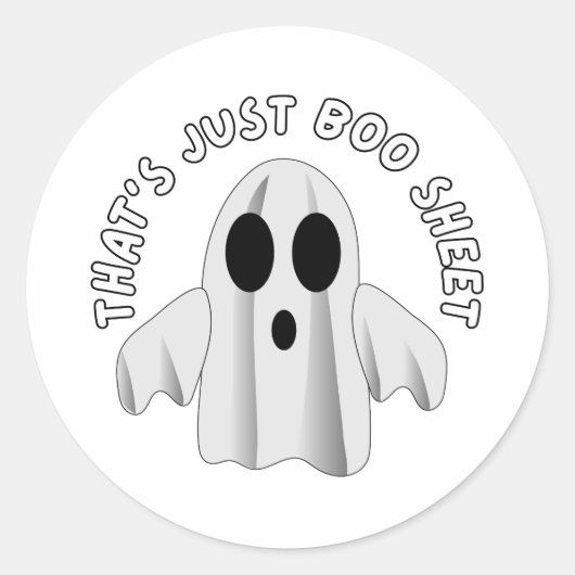 Dat is gewoon BOO blad Ronde Sticker (Voorkant)
