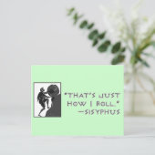 Dat is gewoon hoe ik rolt — Sisyphus Briefkaart (Staand voorkant)