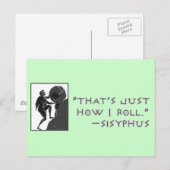 Dat is gewoon hoe ik rolt — Sisyphus Briefkaart (Voorkant / Achterkant)