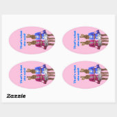Dat is grappig wat ze zei. ovale sticker (Vel)