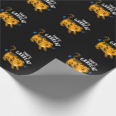 Dat is Grreat Funny Tiger Growl Pun Dark BG Cadeaupapier (Hoek)