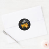 Dat is Grreat Funny Tiger Growl Pun Dark BG Ronde Sticker (Envelop)