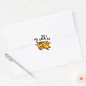 Dat is Grreat Funny Tiger Growl Pun Ronde Sticker (Envelop)