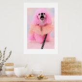 Dat is Heet Dat is Roze Retro Kawaii Poodle Poster (Keuken)