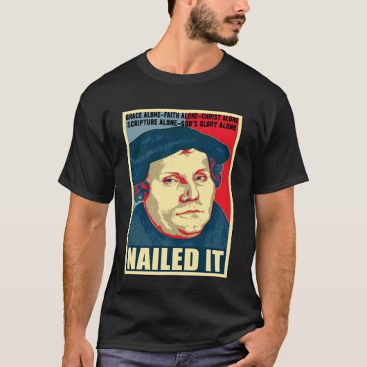 Dat is hem Protestantse Hervormingsdag Martin Luth T-shirt (Voorkant)