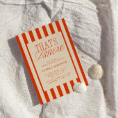 Dat is het Amore Red Stripes Vrijgezellenfeest Kaart