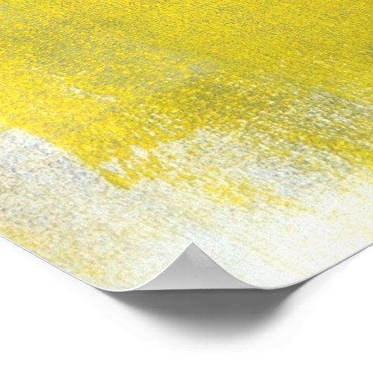 'Dat is het' Grijs en Geel Abstract KunstPoster Poster (Hoek)