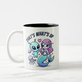 Dat is het helemaal Pink Medusa Love Tweekleurige Koffiemok