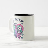 Dat is het helemaal Pink Punk Love Tweekleurige Koffiemok (Voorkant links)