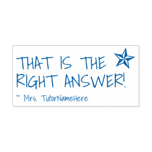 "DAT IS HET JUISTE ANTWOORD!" Feedback Rubberstemp Zelfinktende Stempel