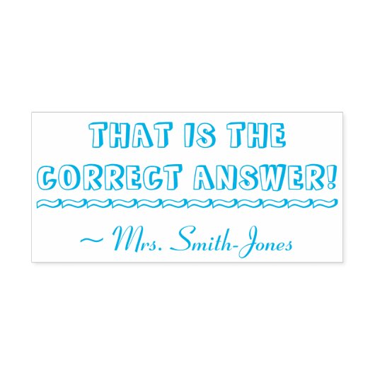 "DAT IS HET JUISTE ANTWOORD!" Rubberstempel Zelfinktende Stempel (Design)