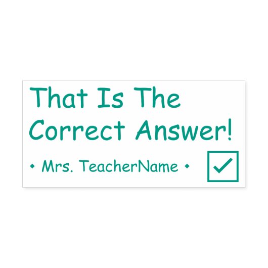 "Dat Is Het Juiste Antwoord!" Tutor Stempel (Design)