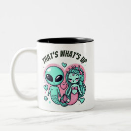 Dat is het Pink Teal Onderwaterliefde Tweekleurige Koffiemok