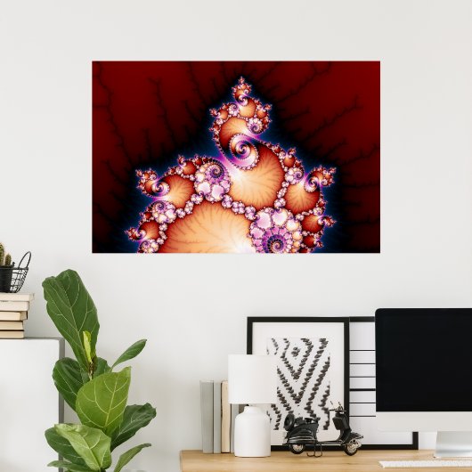 Dat is het punt - fractale kunst poster (Thuiskantoor)