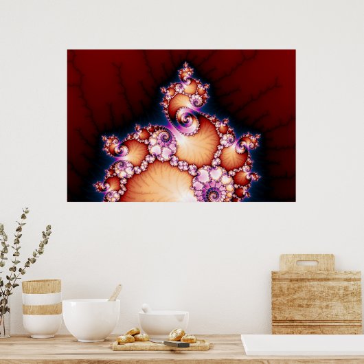 Dat is het punt - fractale kunst poster (Keuken)