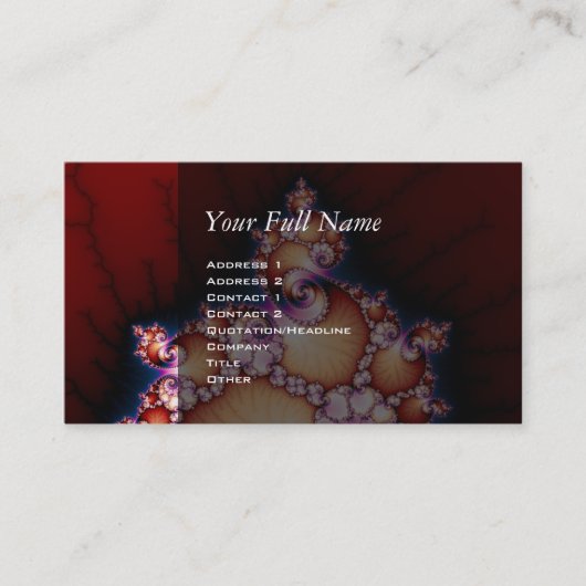 Dat is het punt - fractale kunst visitekaartje (Voorkant)