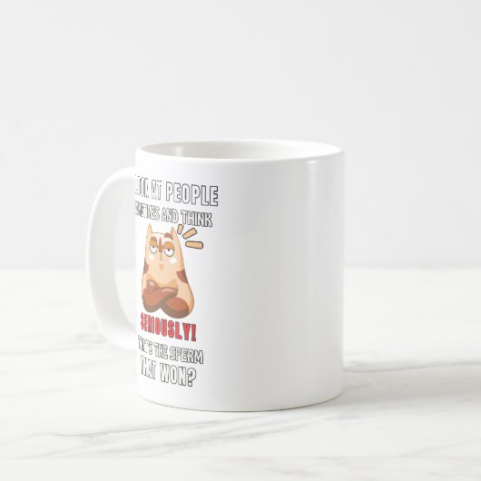 Dat is het spleet dat gewonnen heeft. koffiemok (Voorkant links)