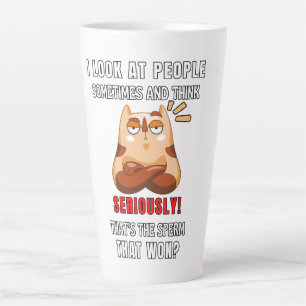 Dat is het spleet dat gewonnen heeft. latte mok