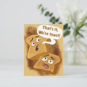 Dat is het, we zijn toast! briefkaart (Staand voorkant)