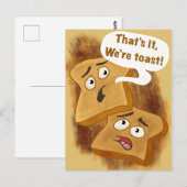 Dat is het, we zijn toast! briefkaart (Voorkant / Achterkant)