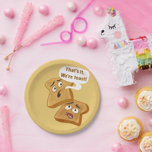 Dat is het, wij zijn toast! papieren bordje (Feest)