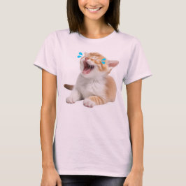 Dat is Hiss-terical Schattige Funny Laughing Cat T-shirt