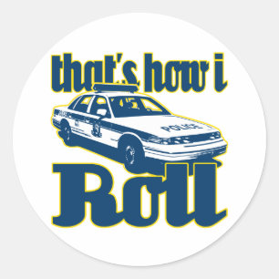 Dat is hoe ik de politie draaiende ronde sticker