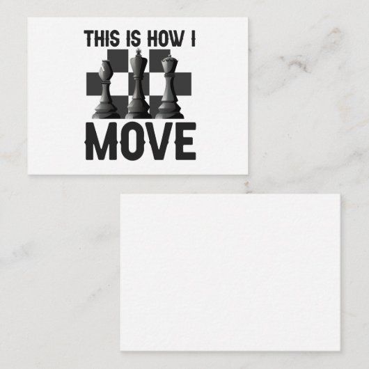Dat is hoe ik Funny Chessboard Chess Player verpla Notitiekaartje (Voorkant / Achterkant)