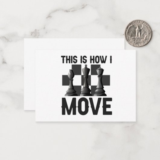 Dat is hoe ik Funny Chessboard Chess Player verpla Notitiekaartje (Voorkant / Achterkant in situ)