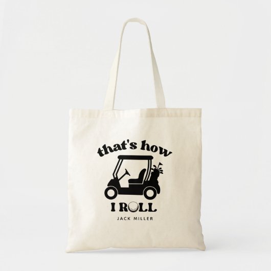 Dat is hoe ik Golf Cart Golfer Canvas tas. Tote Bag (Voorkant)