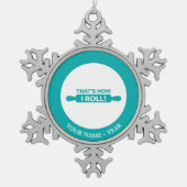 Dat is hoe ik moet rollen tin sneeuwvlok ornament (Voorkant)