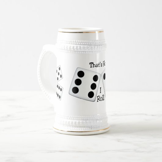 Dat is hoe ik Stein rolt Bierpul (Voorkant links)