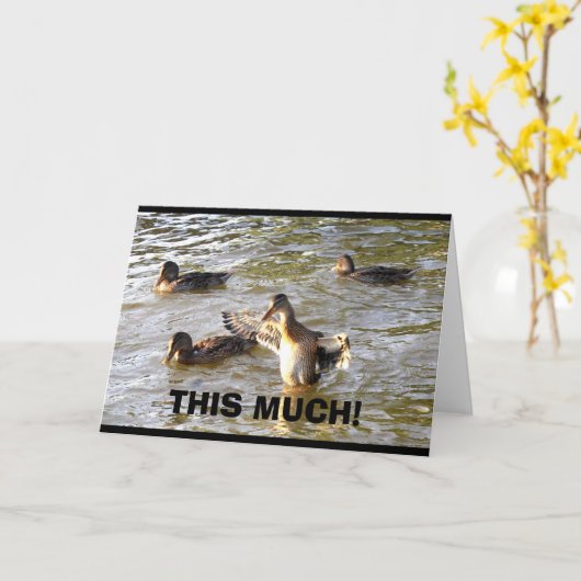 Dat is hoeveel ik van je hou! kaart (Gele Bloem)